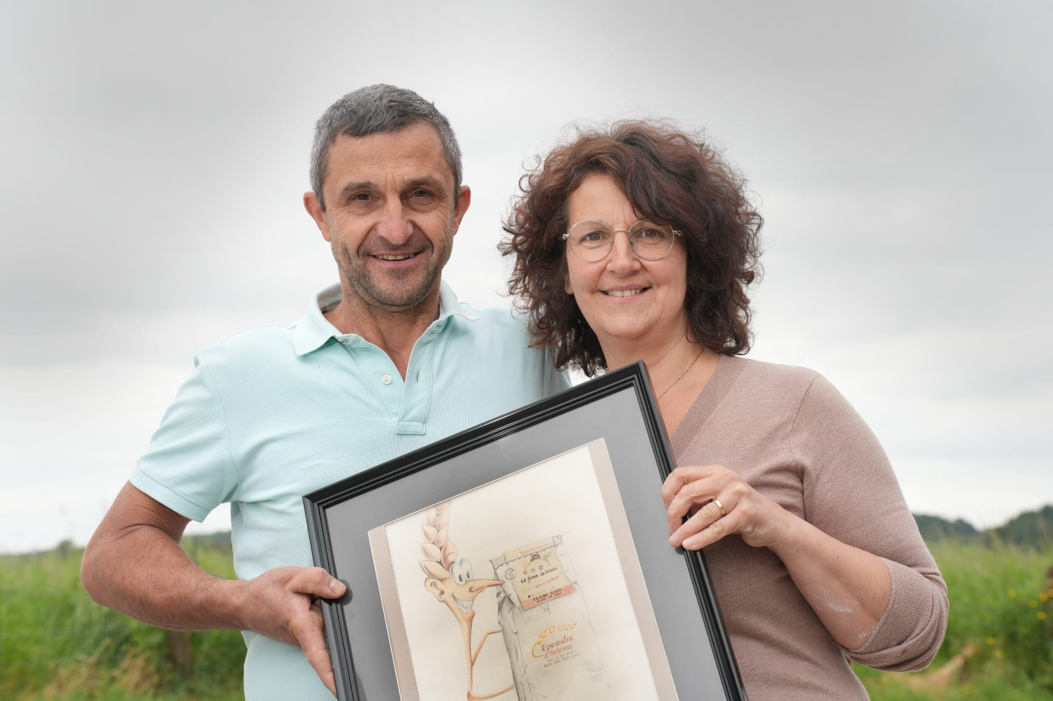 Philippe et Danielle Belche, polyculteur-éleveurs à la Ferme de Habaru à Léglise