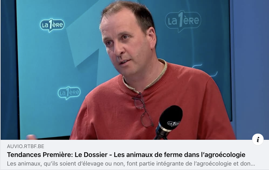 Bernard Convié, membre de Terres Vivantes, lors de l'émission Tendances Première de la RTBF