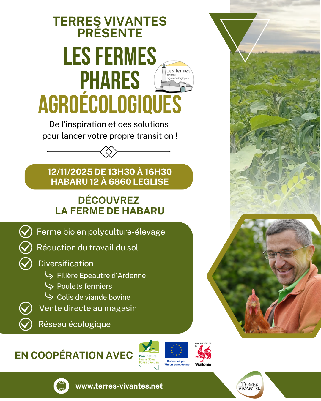 L'affiche de notre visite de la Ferme de Habaru dans le cadre de notre programme de Fermes Phares Agroécologiques