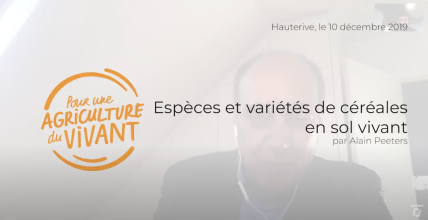 Espèces & variétés de céréales en sol vivant, par Alain Peeters