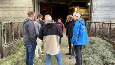Notre agronome Geoffrey Watté, expert invité lors d'une visite de la FUGEA
